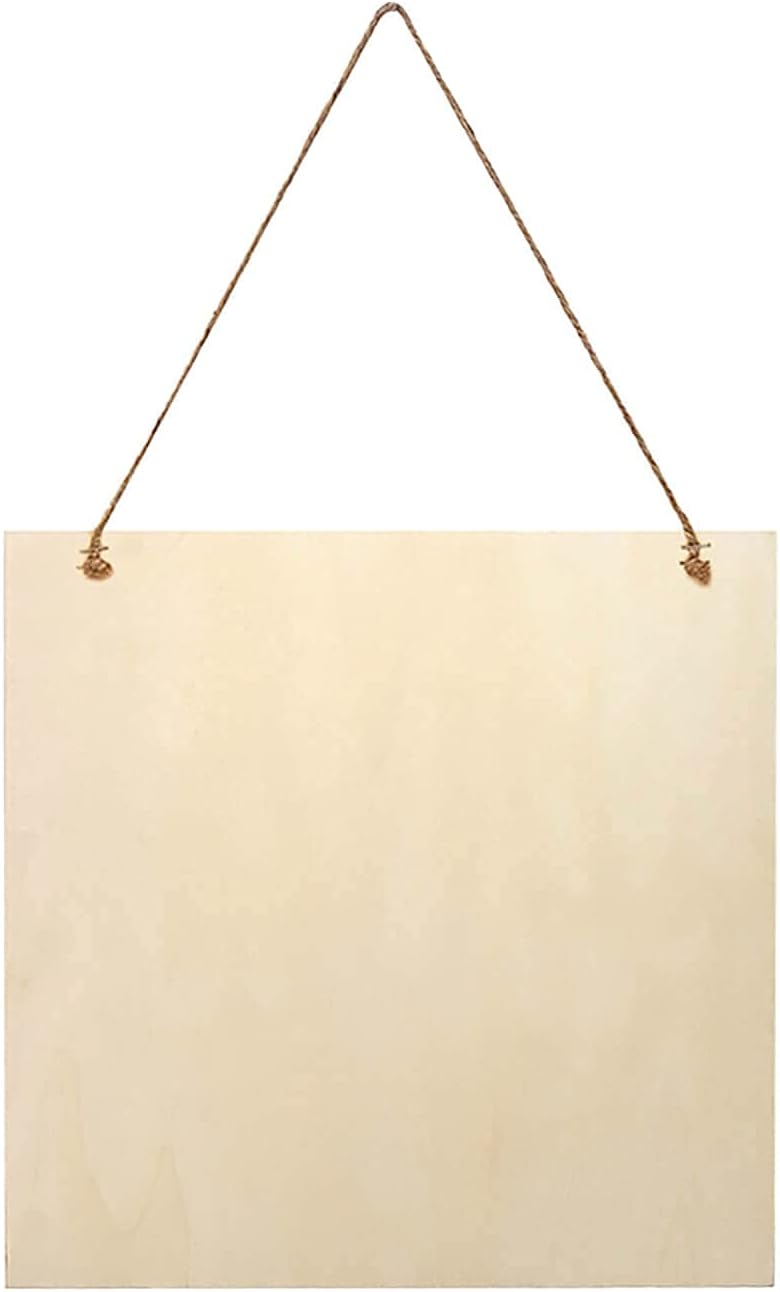 Personalized Hanging Wood Signs, Customized Door Board with Multiple Wood Background and Fonts to