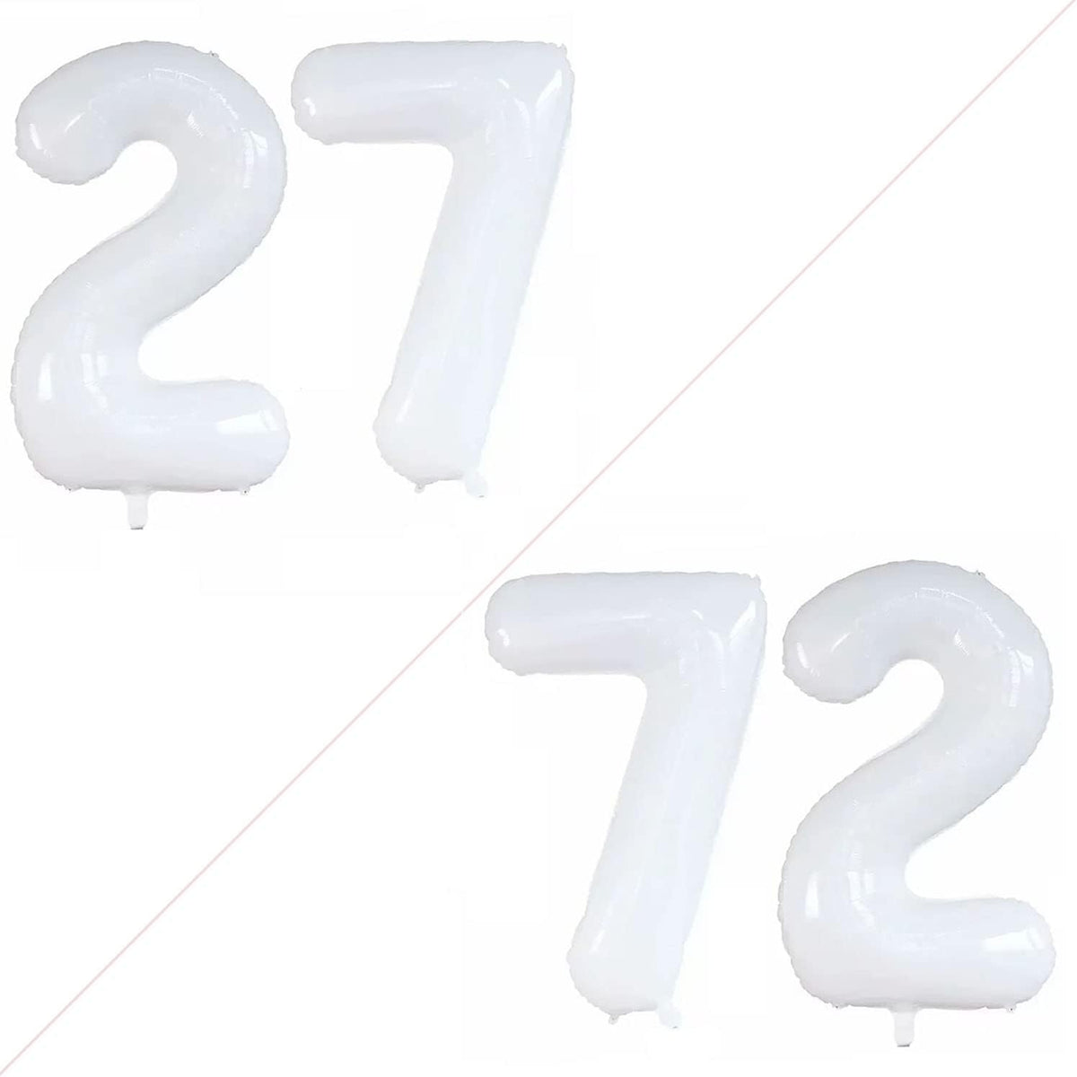GOER Number 27 Balloons for 27th Birthday Party Decorations,42 Inch Jumbo Foil Helium 72 Balloons
