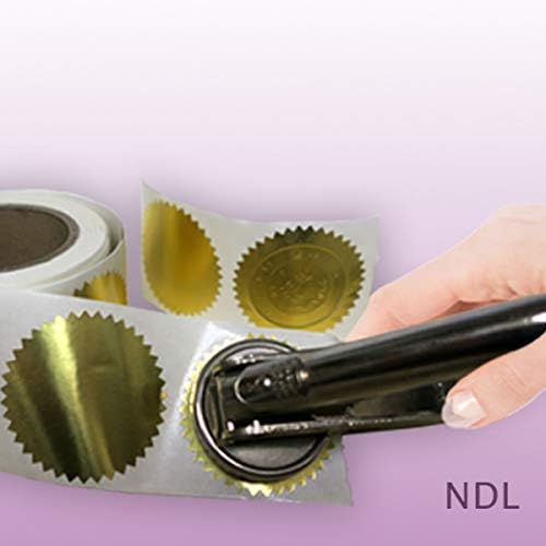 NextDayLabels Gold Seals for Certificates, Gold Metallic Embossing Stickers with Serrated Edge for