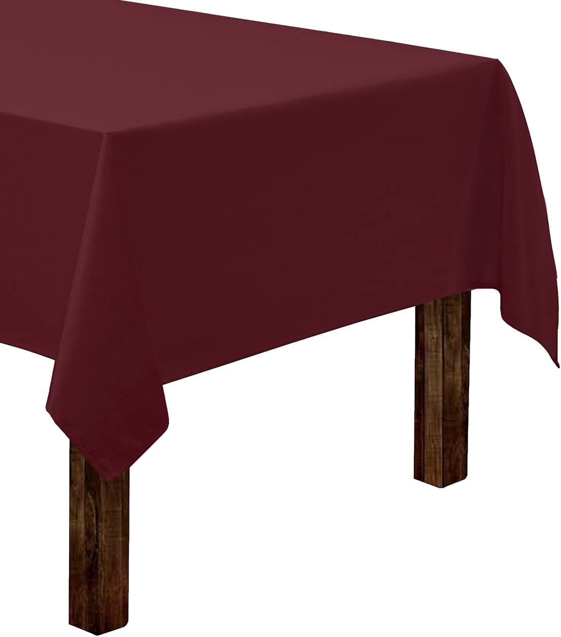 Gee Di Moda Rectangle Tablecloth - 60 x 84 Inch Burgundy Table Cloth for 5 Foot Rectangle Table