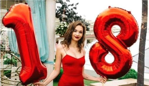 Red Foil Number 8 Balloon 40 Inch, Helium Mylar Eight Number 8 18 28 38 48 58 80 88 Birthday