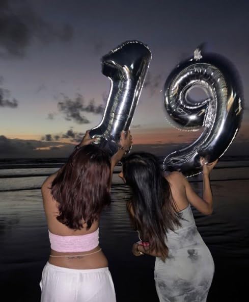 40 Inch Big Silver 29 Balloon Number, Jumbo Giant Happy 29th 29 Birthday Party Decorations, Large