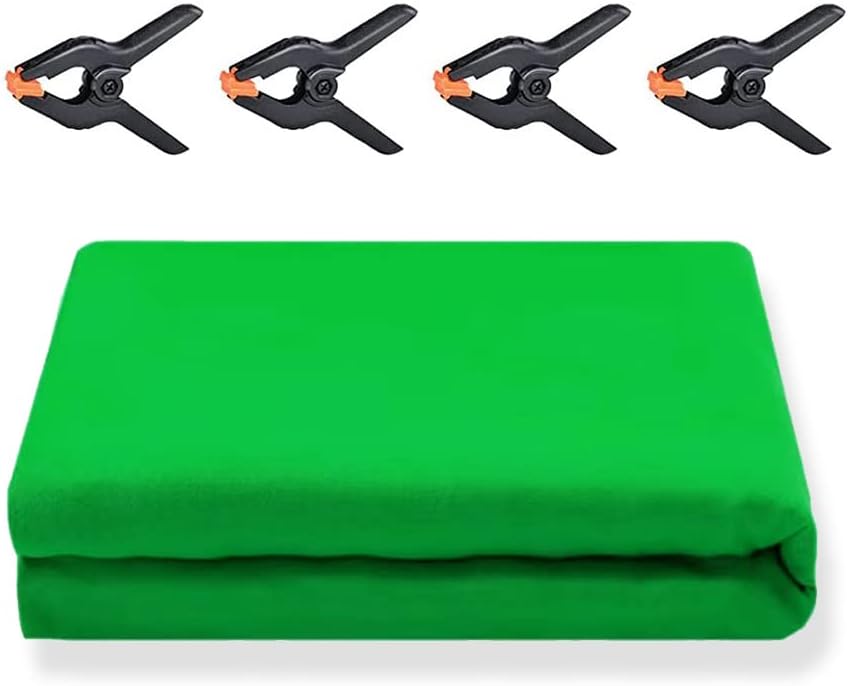 10X20ft Large Green Screen Backdrop for Photography, LCUIRC Two Rod Pocket Chromakey Collapsible