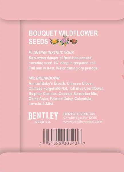 Love Bouquet Wildflower Packets, 25 Packets for Planting - Garden Seeds to Grow Live Plants - A