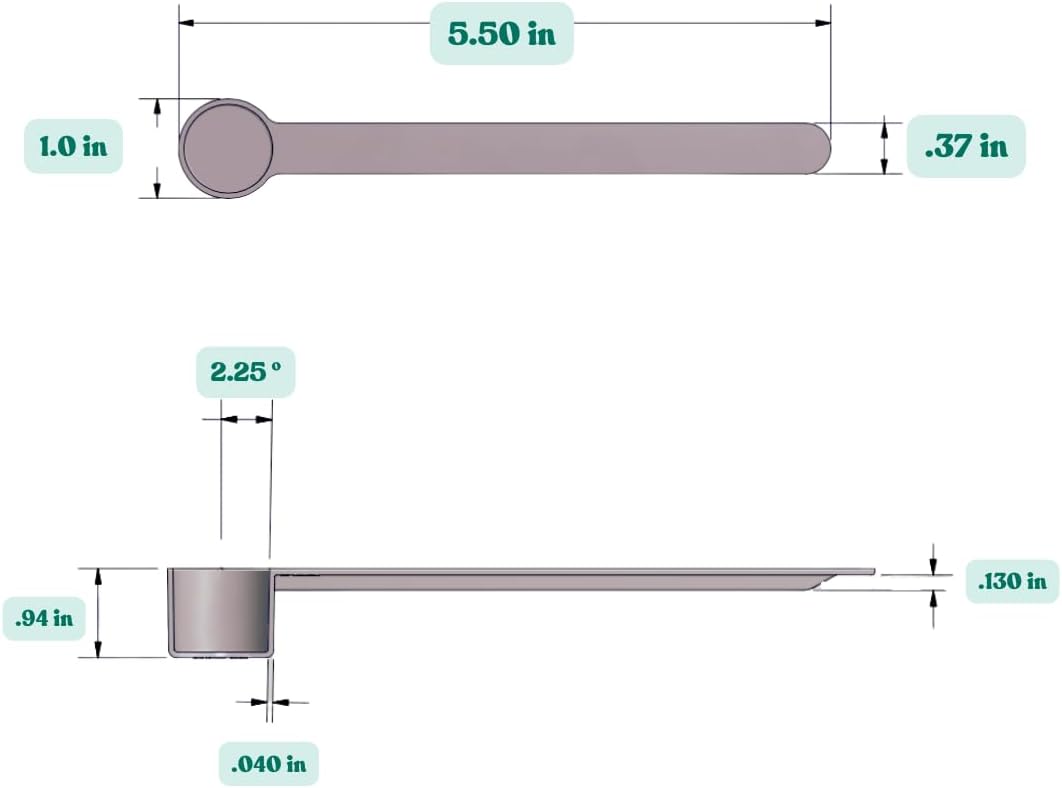 9 mL (9 CC) Long Handle Scoop for Measuring Coffee, Pet Food, Grains, Protein, Spices and Other Dry