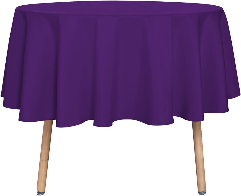 sancua Round Tablecloth - 48 Inch - Water Resistant Spill Proof Washable Polyester Table Cloth