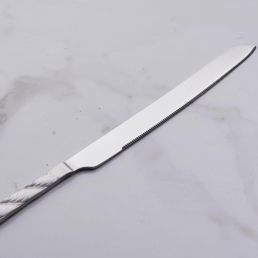 Silver Cake Cutting Set, Stainless Steel Cake Knife and Server Set, Cake Pie Cutter Set for
