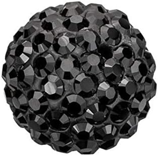100pcs Adabele Grade A Suncatcher Crystal Rhinestone Pave Loose Beads 10mm Jet Black Polymer Clay