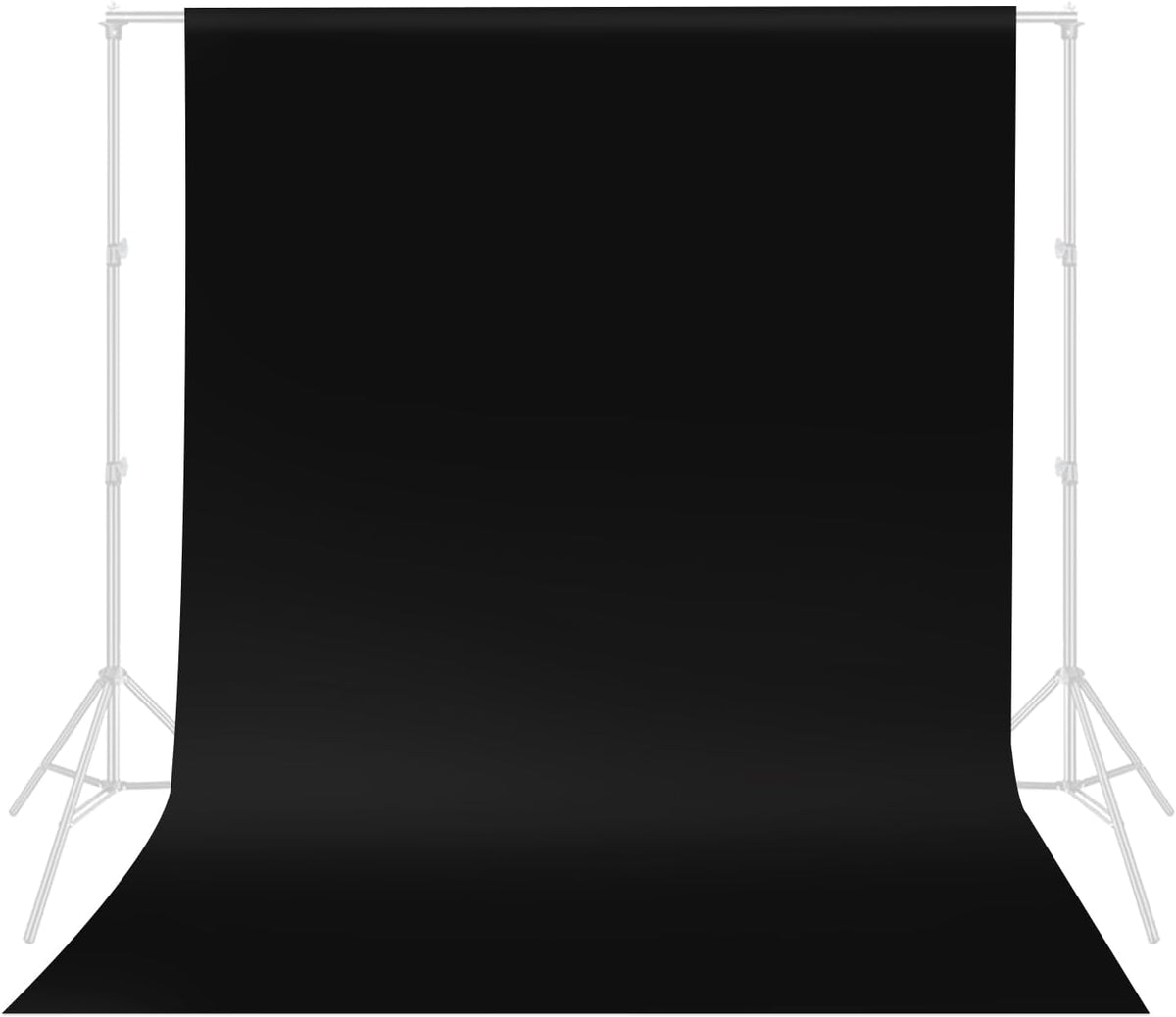 HEMMOTOP Black Backdrop Curtain, 5x6.5 ft Black Photo Backdrop for Photoshoot, Party, Video