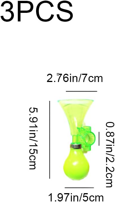 3 Pcs Bike Horn Kids Air Horn Clown Horn Hand Held Plastic Scooter Bicycle Bell for Cart Kids Boys