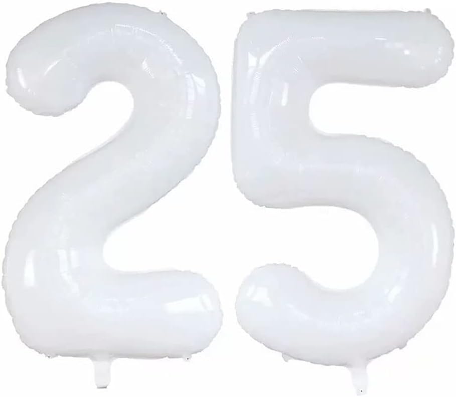 GOER Number 25 Balloons for 25th Birthday Party Decorations,42 Inch Jumbo Foil Helium 52 Balloons