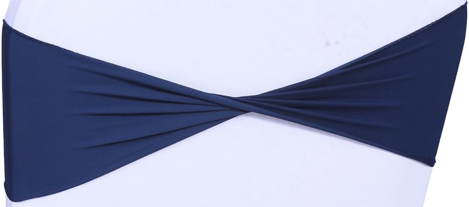 MDS Pack of 250 Spandex Chair Sashes Bows Elastic Stretch Dining Chair Bands Ties Without Slider