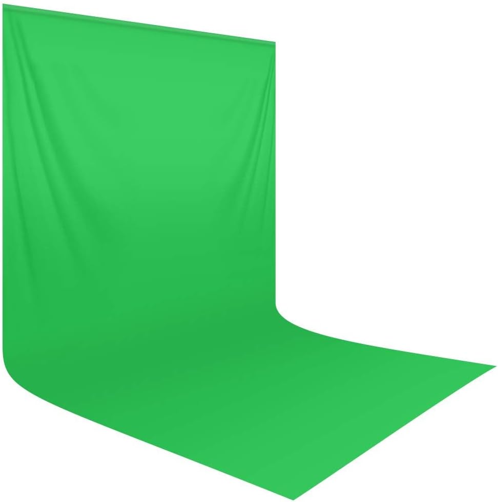 HEMMOTOP Green Screen Backdrop, 10 x 20 ft Large Chromakey Greenscreen Background Cloth for Live