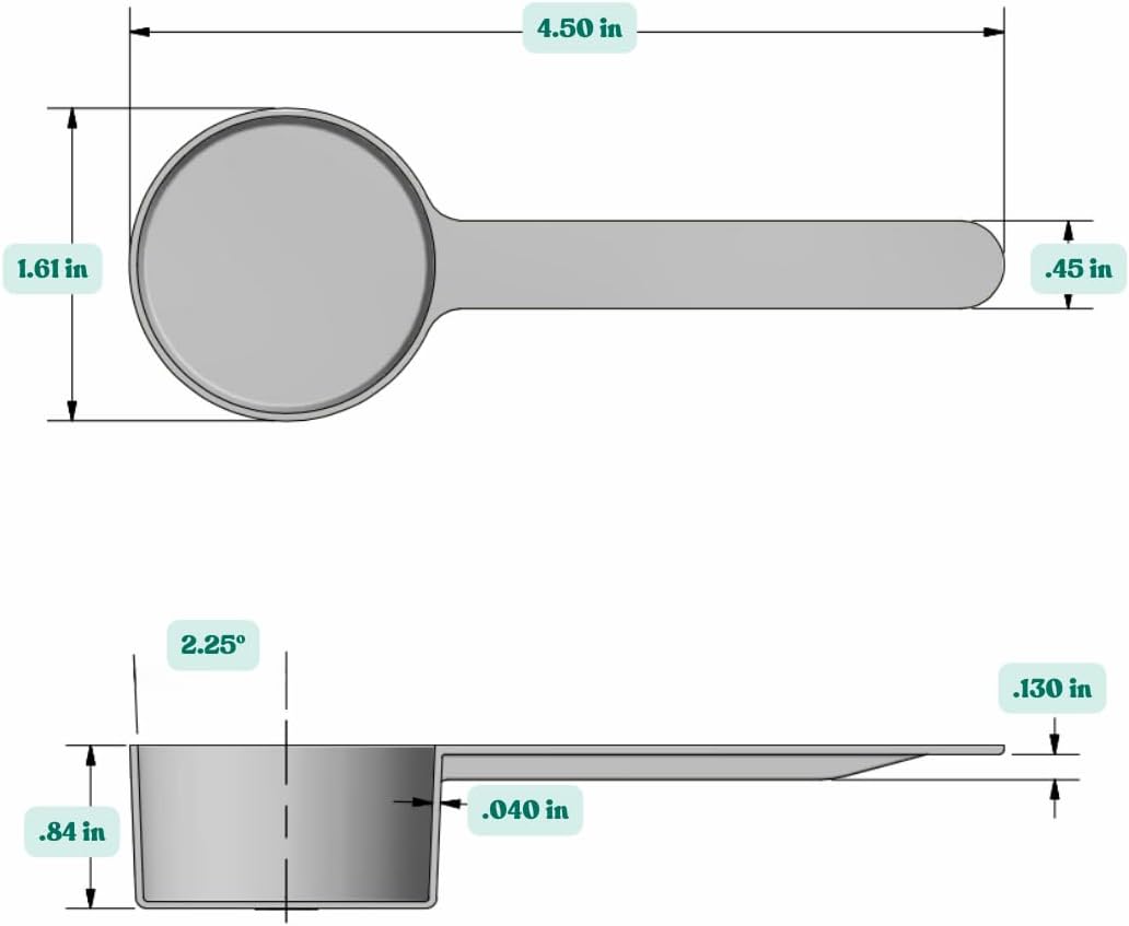 1.5 Tablespoon (23 mL) Long Handle Scoop for Measuring Coffee, Pet Food, Grains, Protein, Spices