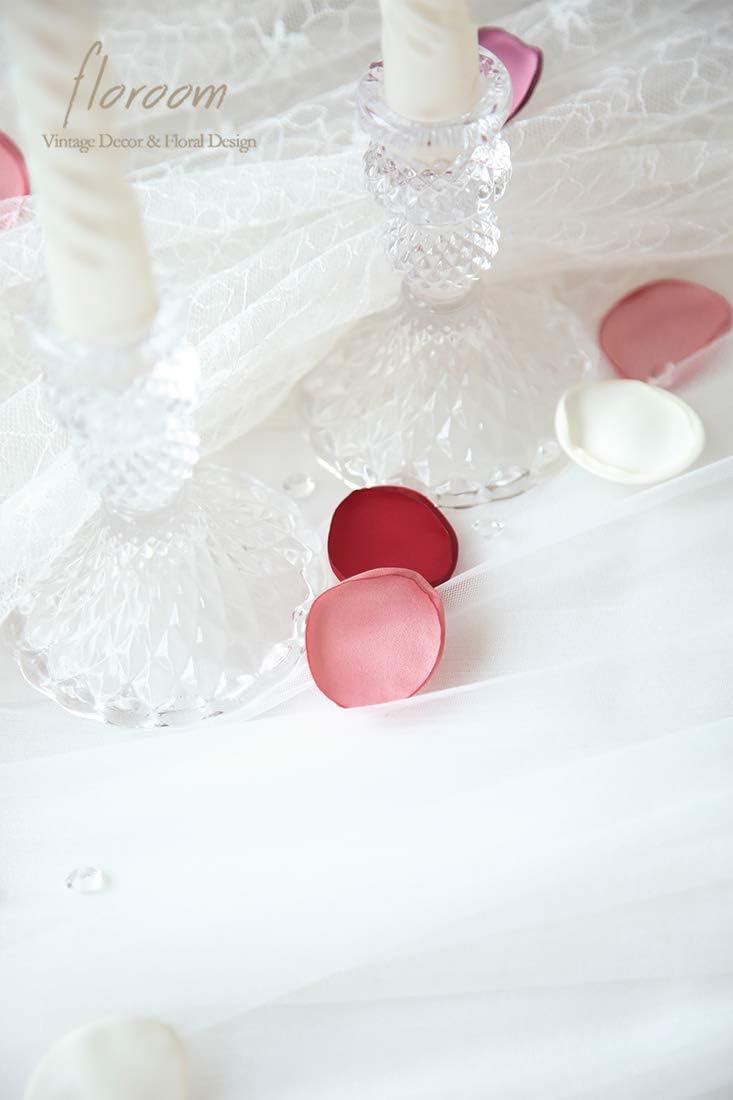 Floroom 300pcs Rose Petals Elegant Maroon Faux Silk Flower Petals for Wedding Flower Girl Basket
