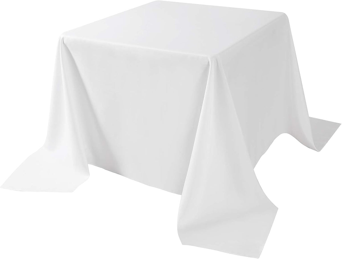 Cupuamon Square Tablecloth 90x90 inch Washable Polyester Fabric Table Cloth for Wedding Party