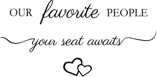 3 Pcs Wedding Seating Chart Decal Stickers DIY Our Favorite People Your Seat Awaits Vinyl Decal