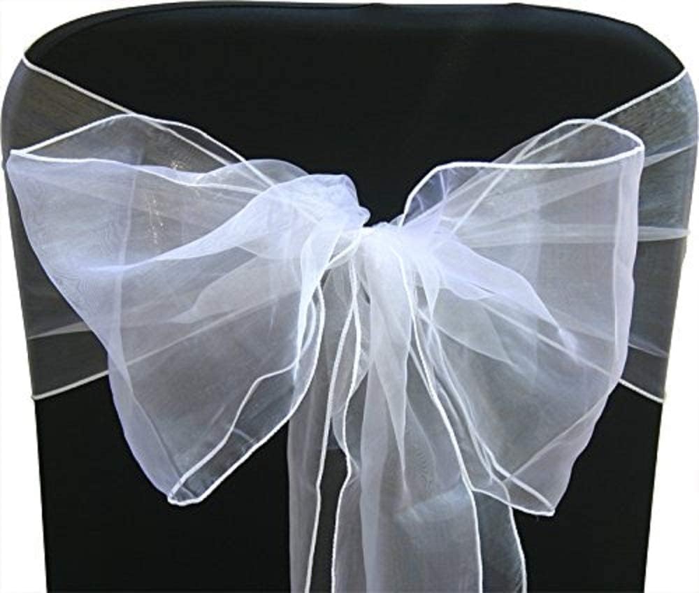 New Organza Chair Bow/Sash Décor for Wedding Reception Events Banquets Bows Decoration Sashes