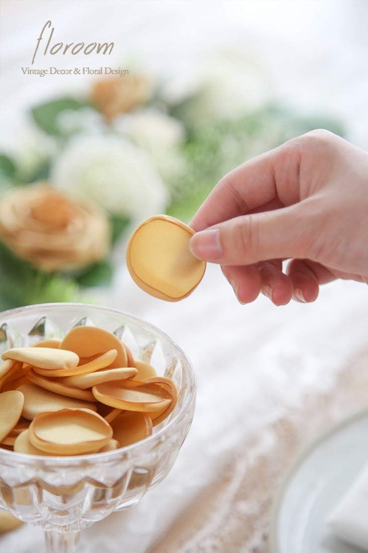 Floroom 300pcs Rose Petals Gold Faux Silk Flower Petals for Wedding Flower Girl Basket Aisle