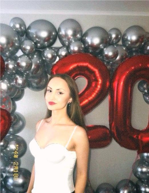 Red Number 0 Balloon 40 Inch, Large Red 0 Number Balloons, Foil Mylar Helium Balloon Birthday Party