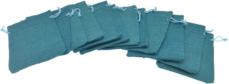 20pcs Burlap Bags with Drawstring, 5x7 Inch Jute Sacks Jewelry Candy Pouch Christmas Wedding Party