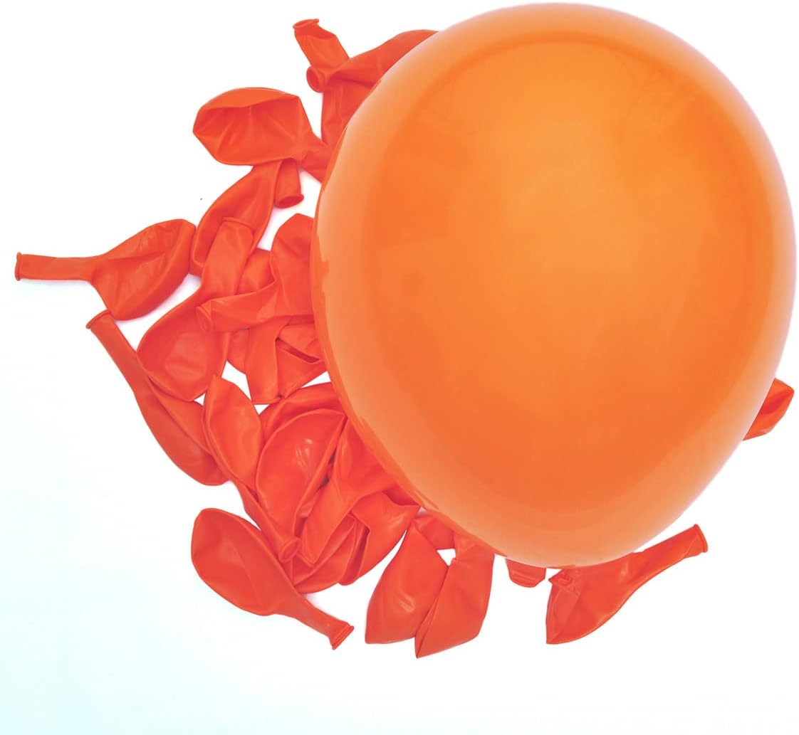 300 Pack Orange Balloons 12 inch Orange Latex Party Balloon Bulk for Various Party Events