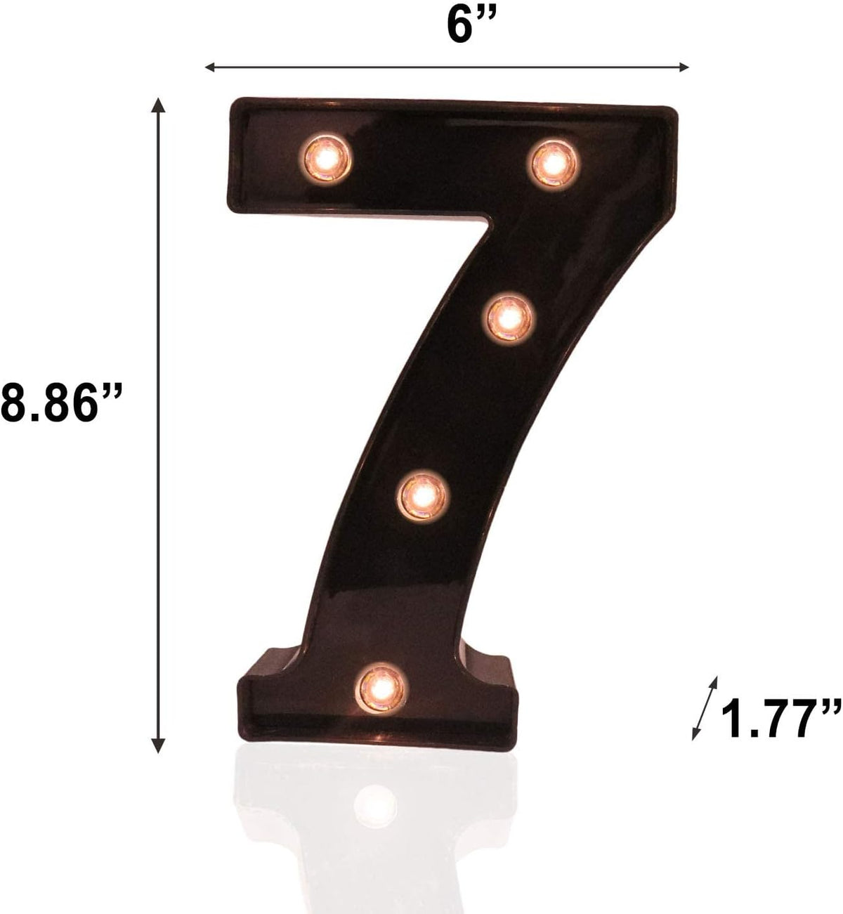 Light Up Black Alphabet Marquee Number Sign LED Marquee Number Lights Sign for Night Light Home Bar