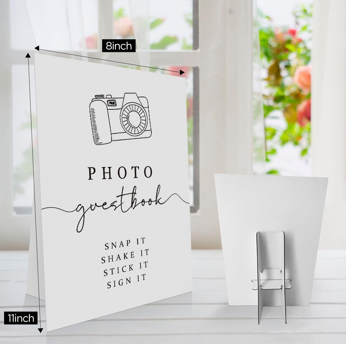 Wedding Photo Guestbook Sign 8 x 11 Inch, Photo Guest Book Sign, Photo Minimalist Wedding Sign