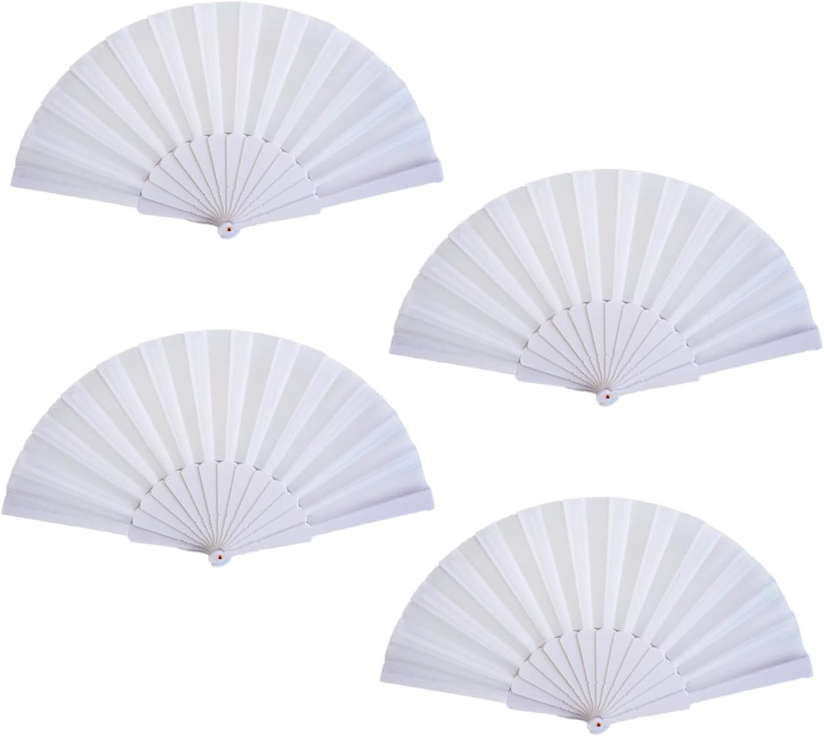 HUNANBANG Product Image 4 Pieces Folding Hand Fans Church Wedding Gift, Party Favors, DIY