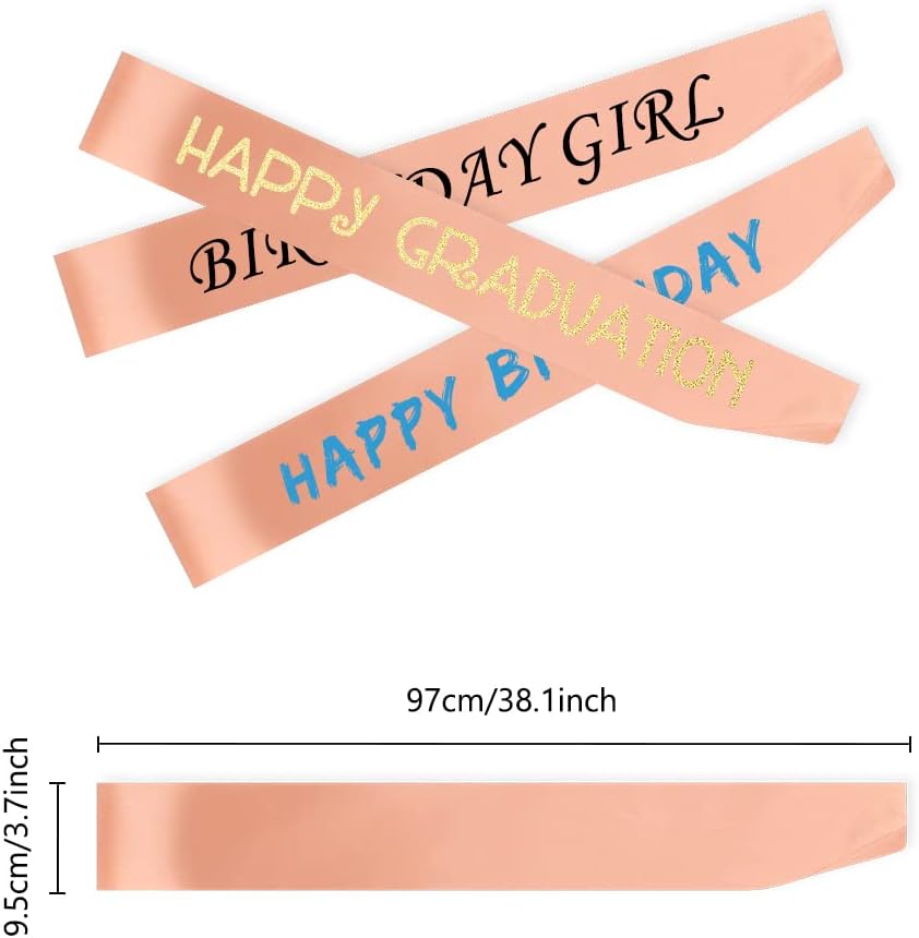 16 Pcs Satin Sash - Champagne, Bride To Be, Plain, DIY Sashes For Pageants, Graduation, Hen Party
