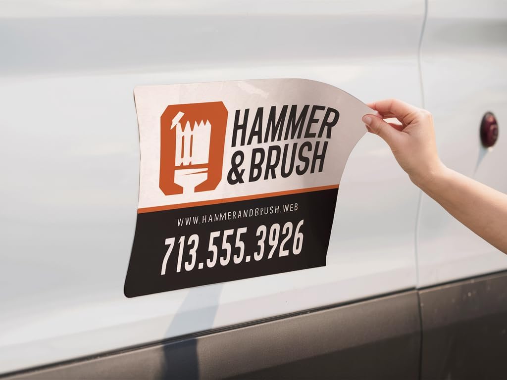 2 Pack (12in x 24in) Custom Car Magnets for Business - Personalized Magnetic Signs for Vehicles and