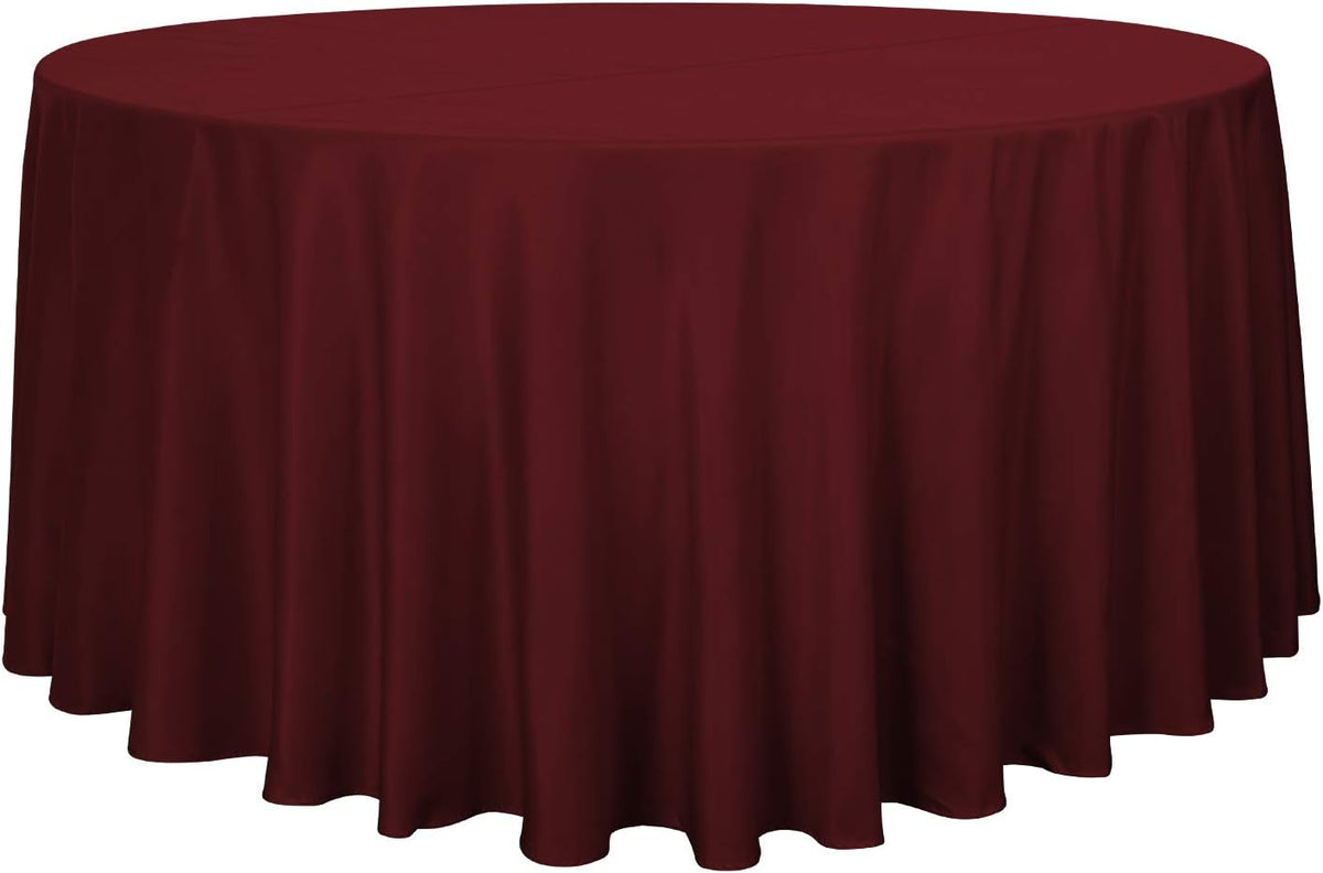 sancua Round Tablecloth - 120 Inch - Water Resistant Spill Proof Washable Polyester Table Cloth