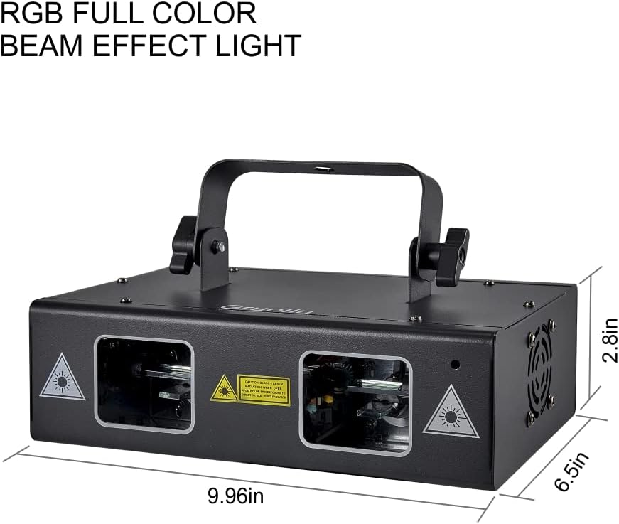 DJ Lights Party Lights, Gruolin RGB Full Color Laser Stage Light Music Sound Activated & DMX