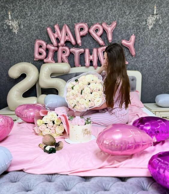 40 Inch Cream White Large Number 4 Birthday Balloon, Giant Number Four 14 24 34 40 44 Balloons