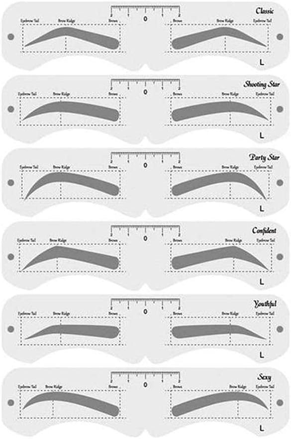 Eyebrow Stencils,Reusable Eye Brow Drawing , DIY Eyebrow Shaping Grooming Template Card Women