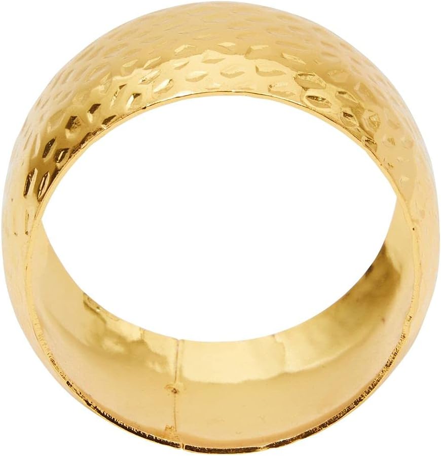 Farmlyn Creek Gold Napkin Ring Set of 12 for Weddings & Events - 1.8 x 1.8 in Zinc Metal Round