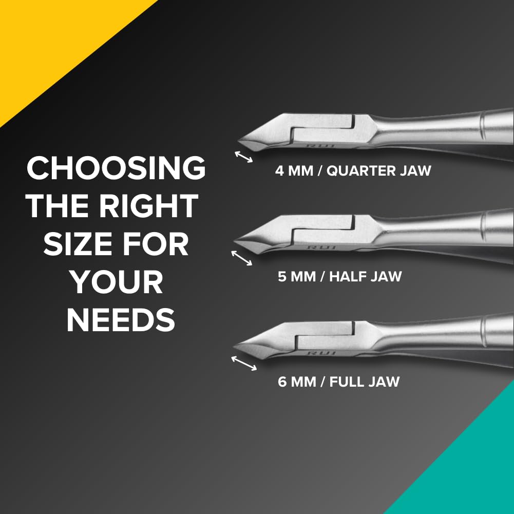 Rui Smiths Professional Cuticle Nippers | Precision Surgical-Grade Stainless Steel Cuticle Trimmer