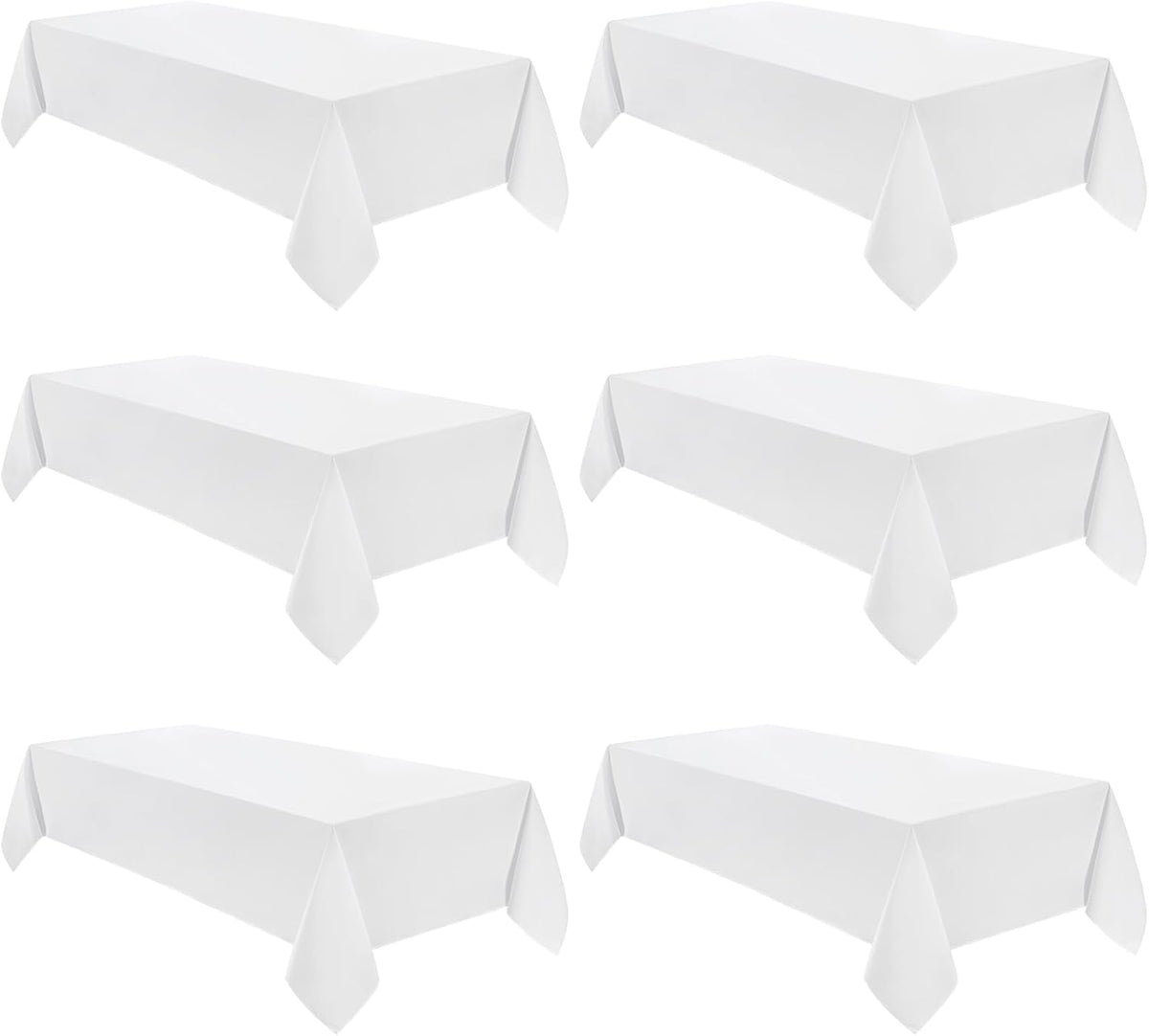 VidaFete Tablecloth 60 * 102inch 6 Pack Rectangle Table Cloth Polyester, Stain Wrinkle Resistant
