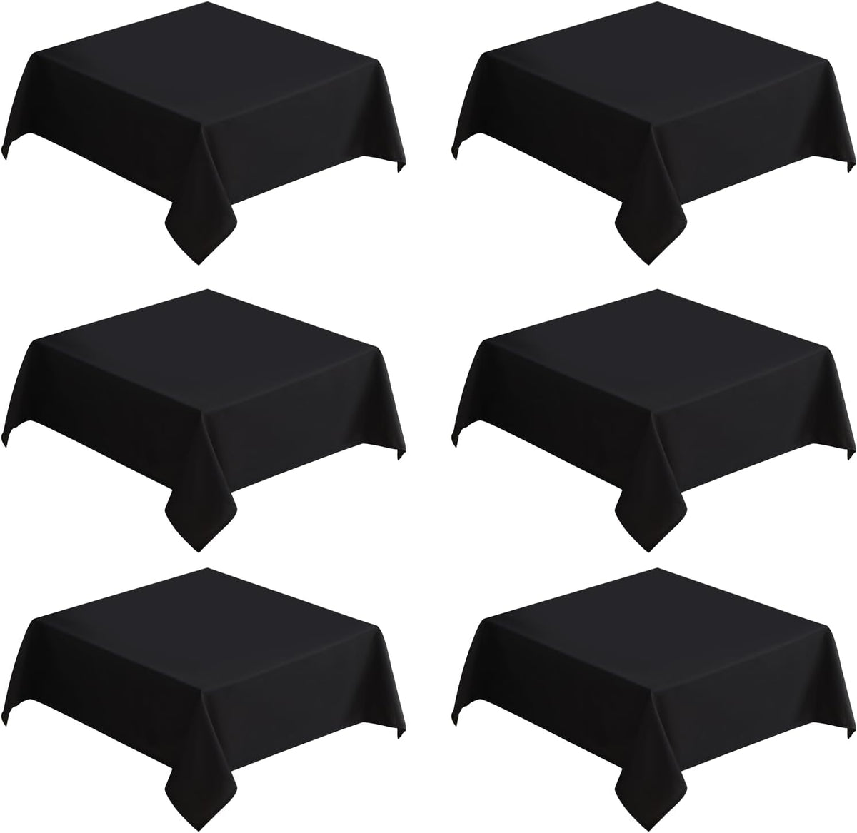VidaFete Square Tablecloth 6 Pack 52 x 52 Inch Tablecloths Stain Wrinkle Resistant Polyester Dining