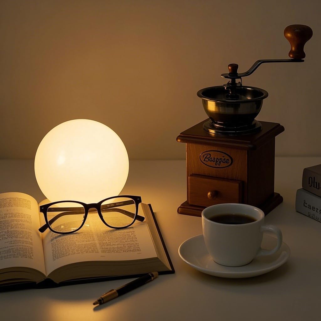 LED Ball Light, 6-inch Glowing Orb Light, Rechargeable Globe Lamp, Dimmable Mood Light W/Remote