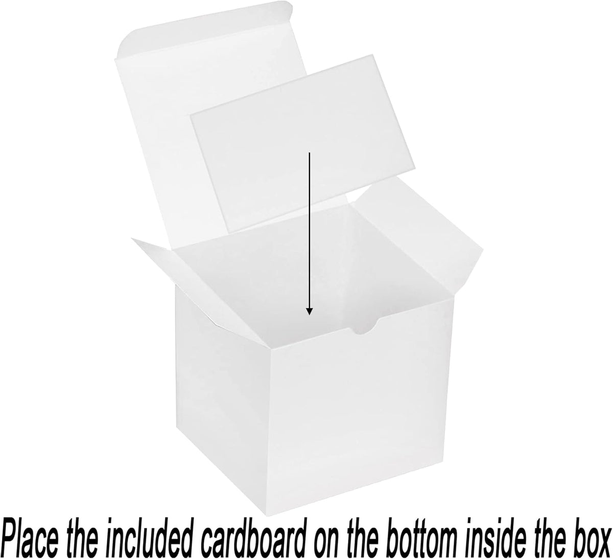 Xxcxpark 48 PCS White Gift Boxes 4x4x4 inches, Decorative Party Favor Gift Packaging Box with Lid