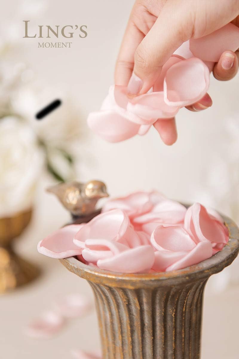 Ling's Moment Rose Petals, Silk Flower Petals for Wedding/Aisle/Flower Girl Baskets/Table