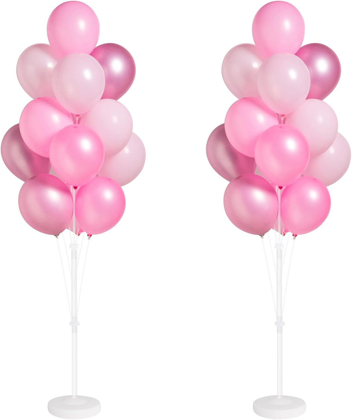 Balloon Stand Kit for Floor Set of 2,Pink Pearl Metallic Balloon Arch Column,Balloon Tower with