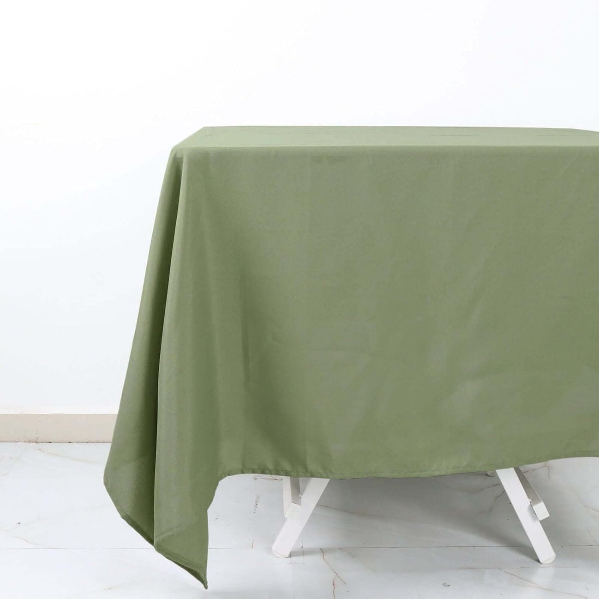 Efavormart 70" Square Linens Eucalyptus Sage Green Wholesale Linens Polyester Square Linen