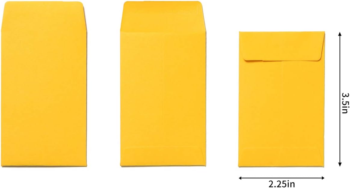 1000 Pieces Colorful Small Coin Envelopes Self-Adhesive Seed Envelopes Mini Parts Small Items