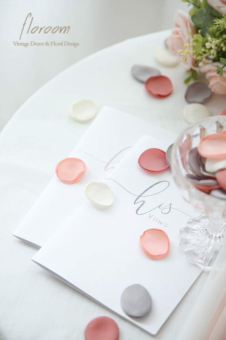 Floroom 300pcs Rose Petals Artificial Faux Silk Flower Petals for Wedding Flower Girl Basket Aisle