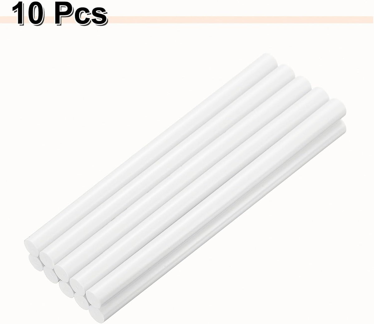 HARFINGTON 10pcs Hot Glue Sticks 0.43" Dia x 7.87" Long EVA Mini Hot Melt Adhesive Glue Stick for