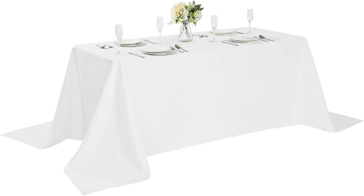 Rectangle Tablecloth 90x156 inch Washable Polyester Fabric Table Cloth for Wedding Party Dining