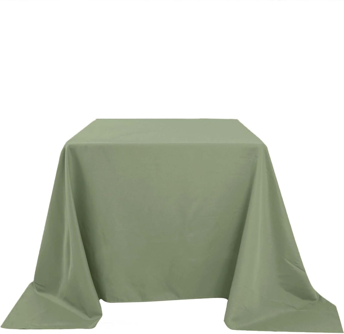 Efavormart 90" Eucalyptus Dusty Sage Wholesale Linens Polyester Square Linen Tablecloth for Kitchen