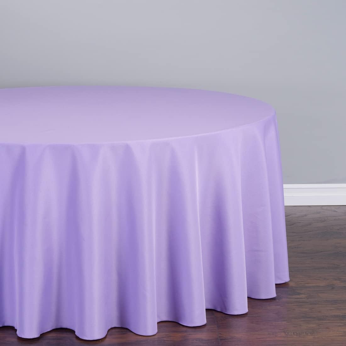 LTC LINENS 10 Pack 120 Inch Round Tablecloth Lavender for 60 Inch Round Table - Bulk Round Table